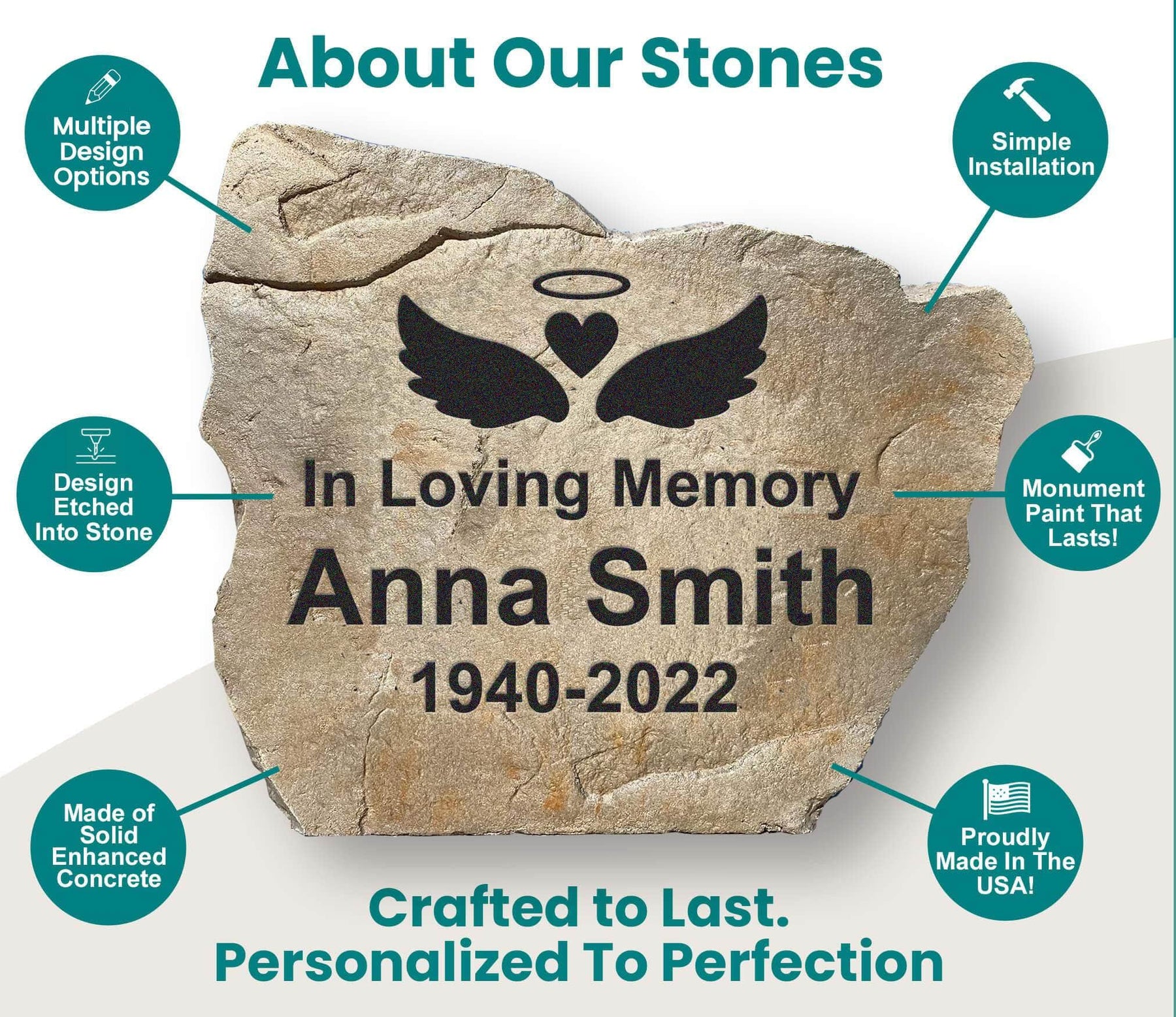 In Memory Stone Memorials - Memorial Stones | Landscape Art | Planted In Memory Sto...