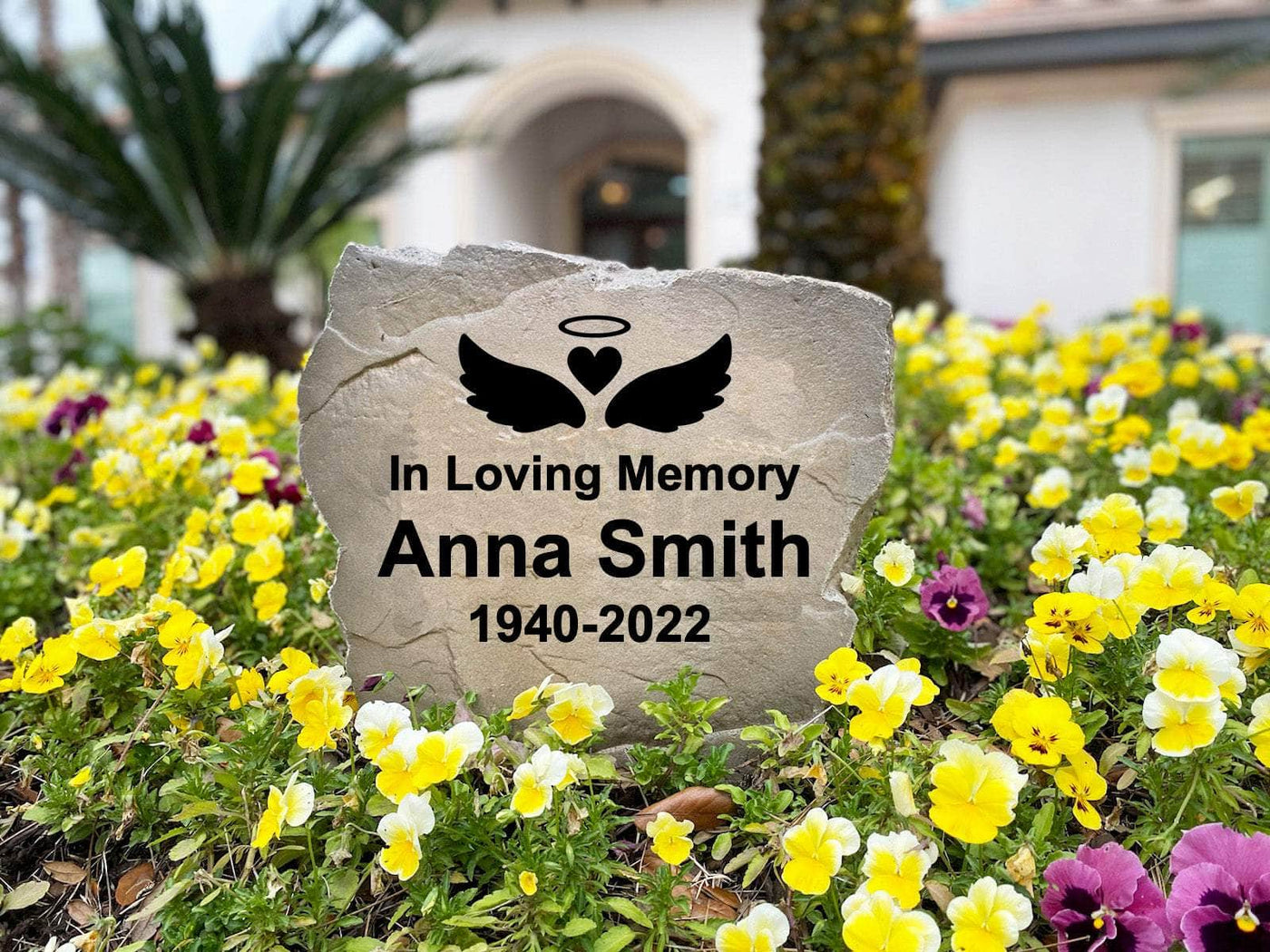 Angel Wings Memorial Stone